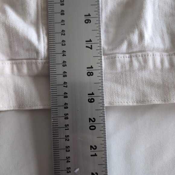 Torrid Denim Women's White Vest Jean/Denim Button Up Chest Pocket, Size 2 - Picture 7 of 7